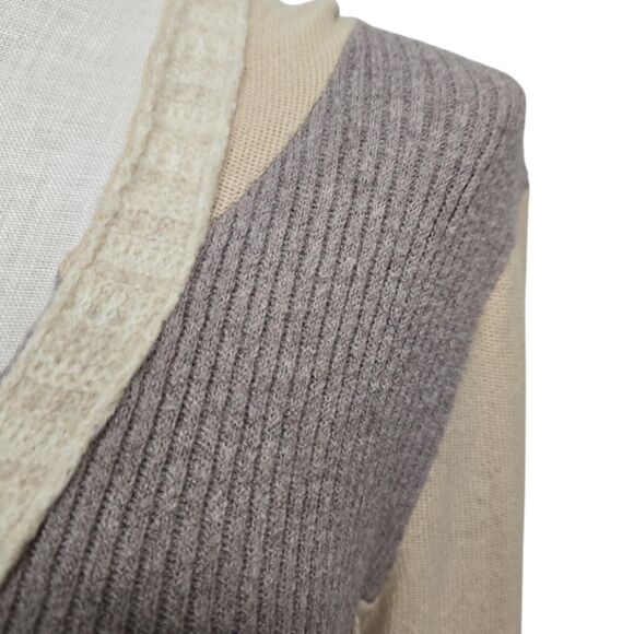 Free People‎ Peasant Cardigan Sweater Size Small Beige Brown Button Up Bohemian - Picture 8 of 11